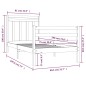 vidaXL Massivholzbett 75x190 cm vidaXL Massivholzbett 75x190 cm