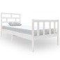 vidaXL Massivholzbett Weiß Kiefer 75x190 cm vidaXL Massivholzbett Weiß Kiefer 75x190 cm