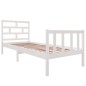 vidaXL Massivholzbett Weiß Kiefer 75x190 cm vidaXL Massivholzbett Weiß Kiefer 75x190 cm