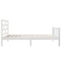 vidaXL Massivholzbett Weiß Kiefer 75x190 cm vidaXL Massivholzbett Weiß Kiefer 75x190 cm