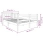 vidaXL Massivholzbett 140x190 cm vidaXL Massivholzbett 140x190 cm
