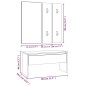 vidaXL Flurmöbel-Set Grau Sonoma Holzwerkstoff vidaXL Flurmöbel-Set Grau Sonoma Holzwerkstoff