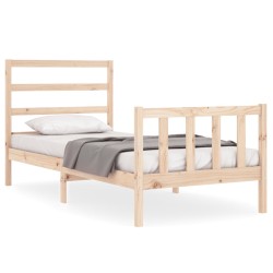 vidaXL Massivholzbett mit Kopfteil 100x200 cm