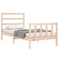 vidaXL Massivholzbett mit Kopfteil 100x200 cm vidaXL Massivholzbett mit Kopfteil 100x200 cm
