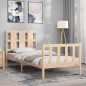 vidaXL Massivholzbett mit Kopfteil 100x200 cm vidaXL Massivholzbett mit Kopfteil 100x200 cm