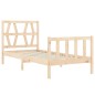 vidaXL Massivholzbett mit Kopfteil 100x200 cm vidaXL Massivholzbett mit Kopfteil 100x200 cm