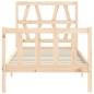 vidaXL Massivholzbett mit Kopfteil 100x200 cm vidaXL Massivholzbett mit Kopfteil 100x200 cm