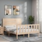 vidaXL Massivholzbett mit Kopfteil 140x200 cm vidaXL Massivholzbett mit Kopfteil 140x200 cm