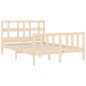 vidaXL Massivholzbett mit Kopfteil 140x200 cm vidaXL Massivholzbett mit Kopfteil 140x200 cm