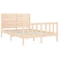 vidaXL Massivholzbett mit Kopfteil 140x200 cm vidaXL Massivholzbett mit Kopfteil 140x200 cm