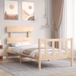 vidaXL Massivholzbett mit Kopfteil vidaXL Massivholzbett mit Kopfteil