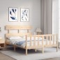 vidaXL Massivholzbett mit Kopfteil 140x200 cm vidaXL Massivholzbett mit Kopfteil 140x200 cm
