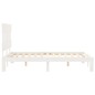 vidaXL Massivholzbett mit Kopfteil Weiß 140x190 cm vidaXL Massivholzbett mit Kopfteil Weiß 140x190 cm
