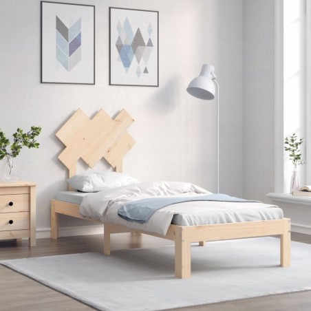 vidaXL Massivholzbett mit Kopfteil