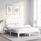vidaXL Massivholzbett mit Kopfteil Weiß 120x200 cm vidaXL Massivholzbett mit Kopfteil Weiß 120x200 cm
