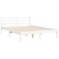 vidaXL Massivholzbett mit Kopfteil Weiß 140x190 cm vidaXL Massivholzbett mit Kopfteil Weiß 140x190 cm