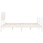 vidaXL Massivholzbett mit Kopfteil Weiß 140x190 cm vidaXL Massivholzbett mit Kopfteil Weiß 140x190 cm