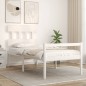 vidaXL Seniorenbett mit Kopfteil 100x200 cm Weiß Massivholz vidaXL Seniorenbett mit Kopfteil 100x200 cm Weiß Massivholz