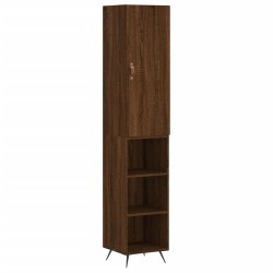Highboard Braun Eichen-Optik 34,5x34x180 cm Holzwerkstoff