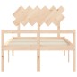 vidaXL Seniorenbett mit Kopfteil Massivholz vidaXL Seniorenbett mit Kopfteil Massivholz