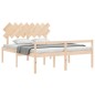 vidaXL Seniorenbett mit Kopfteil 160x200 cm Massivholz vidaXL Seniorenbett mit Kopfteil 160x200 cm Massivholz