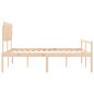 vidaXL Seniorenbett mit Kopfteil 160x200 cm Massivholz vidaXL Seniorenbett mit Kopfteil 160x200 cm Massivholz
