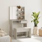 vidaXL Schminktisch-Set Betongrau 74,5x40x141 cm vidaXL Schminktisch-Set Betongrau 74,5x40x141 cm