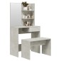 vidaXL Schminktisch-Set Betongrau 74,5x40x141 cm vidaXL Schminktisch-Set Betongrau 74,5x40x141 cm