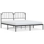 vidaXL Bettgestell mit Kopfteil Metall Schwarz 180x200 cm vidaXL Bettgestell mit Kopfteil Metall Schwarz 180x200 cm