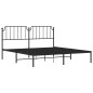vidaXL Bettgestell mit Kopfteil Metall Schwarz 180x200 cm vidaXL Bettgestell mit Kopfteil Metall Schwarz 180x200 cm