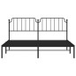 vidaXL Bettgestell mit Kopfteil Metall Schwarz 180x200 cm vidaXL Bettgestell mit Kopfteil Metall Schwarz 180x200 cm
