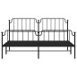 vidaXL Bettgestell mit Kopf- und Fußteil Metall Schwarz 180x200 cm vidaXL Bettgestell mit Kopf- und Fußteil Metall Schwarz 180x200 cm