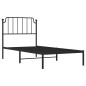 vidaXL Bettgestell mit Kopfteil Metall Schwarz 90x190 cm vidaXL Bettgestell mit Kopfteil Metall Schwarz 90x190 cm