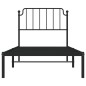 vidaXL Bettgestell mit Kopfteil Metall Schwarz 90x190 cm vidaXL Bettgestell mit Kopfteil Metall Schwarz 90x190 cm