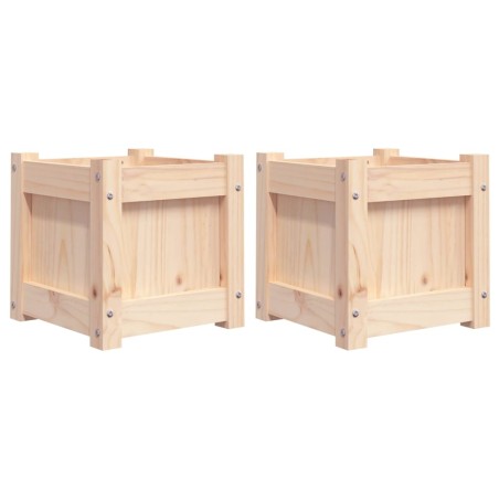 vidaXL Pflanzkübel 2 Stk. Massivholz Kiefer