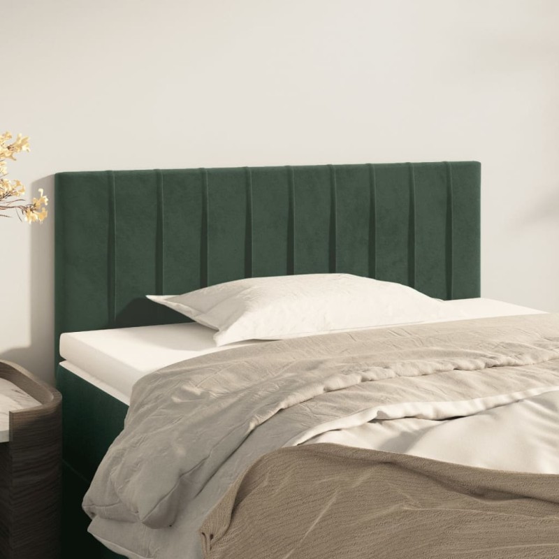 vidaXL Kopfteil Dunkelgrün 90x5x78/88 cm Samt