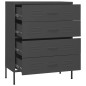 vidaXL Kommode Anthrazit 80x35x101,5 cm Stahl vidaXL Kommode Anthrazit 80x35x101,5 cm Stahl