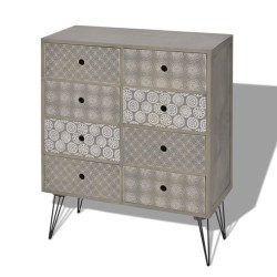 vidaXL Sideboard 8 Schubladen Grau 