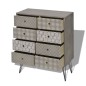 vidaXL Sideboard 8 Schubladen Grau vidaXL Sideboard 8 Schubladen Grau