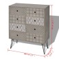 vidaXL Sideboard 8 Schubladen Grau vidaXL Sideboard 8 Schubladen Grau
