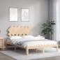 vidaXL Massivholzbett mit Kopfteil 120x200 cm vidaXL Massivholzbett mit Kopfteil 120x200 cm