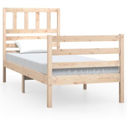 vidaXL Massivholzbett 90x190 cm