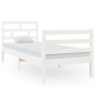 vidaXL Massivholzbett Weiß 75x190 cm vidaXL Massivholzbett Weiß 75x190 cm