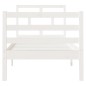 vidaXL Massivholzbett Weiß 75x190 cm vidaXL Massivholzbett Weiß 75x190 cm