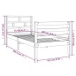 vidaXL Massivholzbett Weiß 75x190 cm vidaXL Massivholzbett Weiß 75x190 cm
