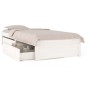 vidaXL Bett mit Schubladen Weiß 75x190 cm vidaXL Bett mit Schubladen Weiß 75x190 cm
