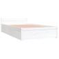 vidaXL Bett mit Schubladen Weiß 100x200 cm vidaXL Bett mit Schubladen Weiß 100x200 cm