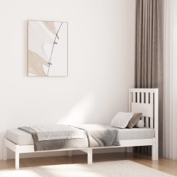 vidaXL Massivholzbett Weiß Kiefer 75x190 cm