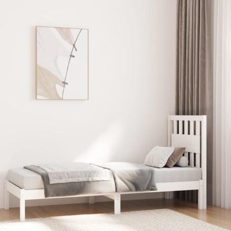 vidaXL Massivholzbett Weiß Kiefer 75x190 cm