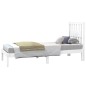 vidaXL Massivholzbett Weiß Kiefer 75x190 cm vidaXL Massivholzbett Weiß Kiefer 75x190 cm